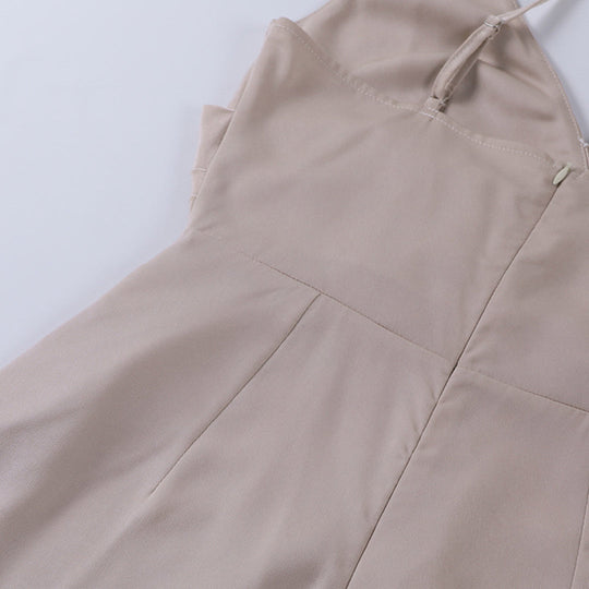 Damen Midi-Kleid Hoher Split Baumwolle für Abendkleider und Sommerkleider 6