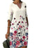 Damen Midi Kleid Blumenmuster Bequem Atmungsaktiv 0