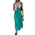 Damen Midi Kleid V-Ausschnitt Kontrastfarben 10