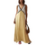Damen Midi Kleid V-Ausschnitt Kontrastfarben 13