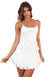 Damen Midi Kleid mit Rüsche und U-Ausschnitt aus Polyester 0