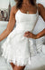 Damen Midi Kleid mit Rüsche und U-Ausschnitt aus Polyester 1