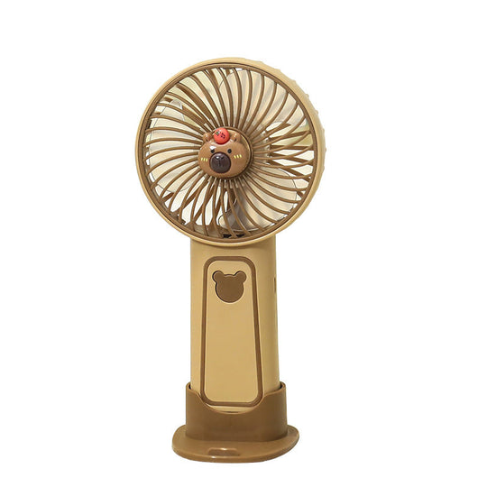 Damen Mini-Handventilator Bären-Design Tragbar USB Aufladbar 5