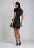 Damen Mini Kleid Mock Neck Chic 2