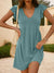 Damen Mini Kleid V-Ausschnitt Rüschenshulter 13
