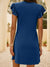 Damen Mini Kleid V-Ausschnitt Rüschenshulter 3