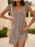 Damen Mini Kleid V-Ausschnitt Rüschenshulter 5