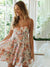 Damen Mini Kleid mit Blumenmuster und Spaghettiträgern 7