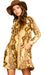 Damen Mini Kleid mit Tierdruck und Taschen 0