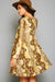 Damen Mini Kleid mit Tierdruck und Taschen 1