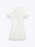 Damen Mini Kleid mit V-Ausschnitt und Puffärmeln aus Baumwollmischung 3