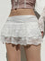 Damen Mini Rock mit doppelter Spitze und hohem Bund 2