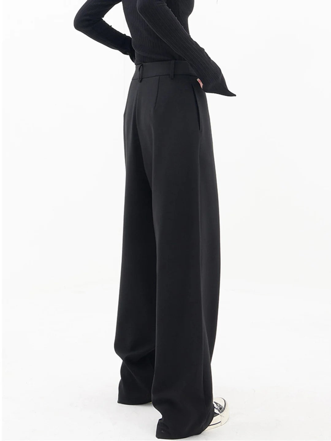 Damen Modern Fit Hose mit asymmetrischem Bund 3