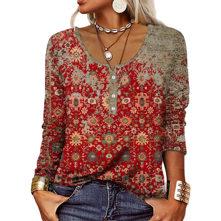 Damen Oberteil Vintage Stil Atmungsaktives Material für Vielseitige Anlässe 0