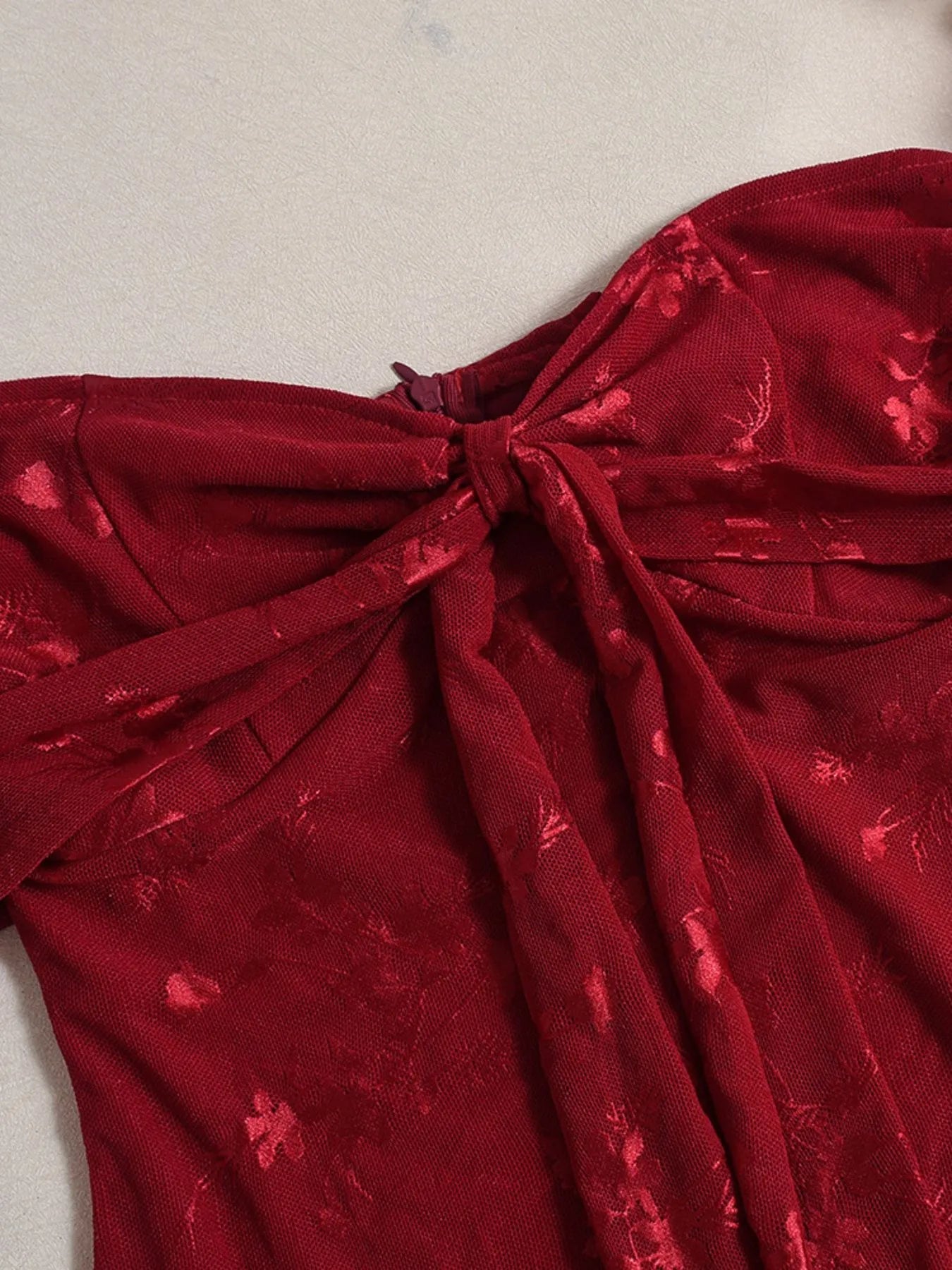 Damen Off-Shoulder Kleid mit Herz-Ausschnitt 5