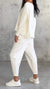 Damen Outfit Lässiges Set Langarmshirt und Hose Baumwolle Polyester 3