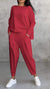 Damen Outfit Lässiges Set Langarmshirt und Hose Baumwolle Polyester 6