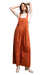 Damen Overall mit Paspelierung und Taschen in Rostfarbe 0