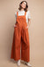 Damen Overall mit Paspelierung und Taschen in Rostfarbe 1
