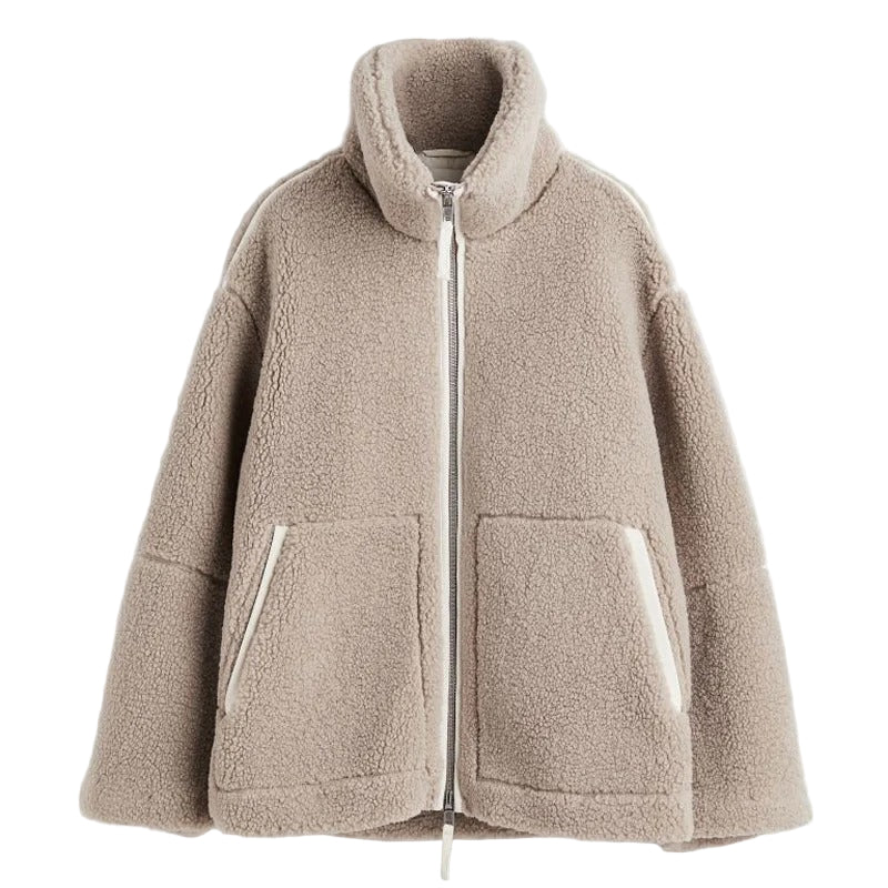 Damen Oversize Jacke Warm 0