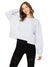 Damen Oversized Cropped Sweatshirt Grau 0