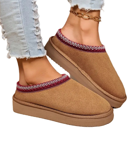 Damen Pantoffeln Winter Bequem mit Rutschfester Sohle 0