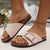 Damen Pantoletten Kork mit Schnallenriemen und strapazierfähiger Sohle für Sommer 5