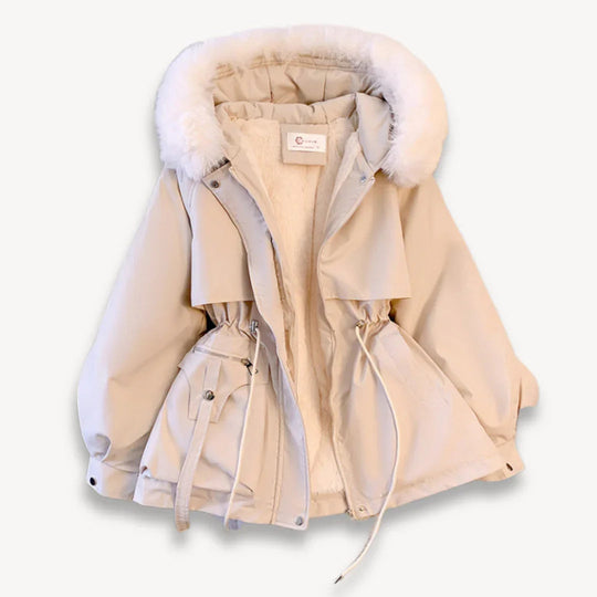 Damen Parka Winter mit Kapuze und Verstellbaren Elementen 0