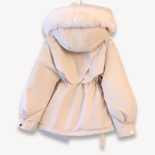 Damen Parka Winter mit Kapuze und Verstellbaren Elementen 1