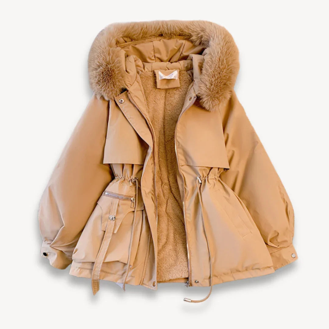 Damen Parka Winter mit Kapuze und Verstellbaren Elementen 3