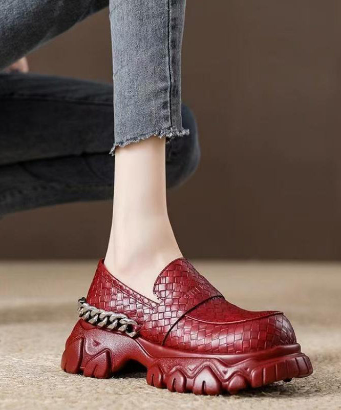 Damen Plateau-Loafer mit Spleißdesign für Vielseitigen Stil 3