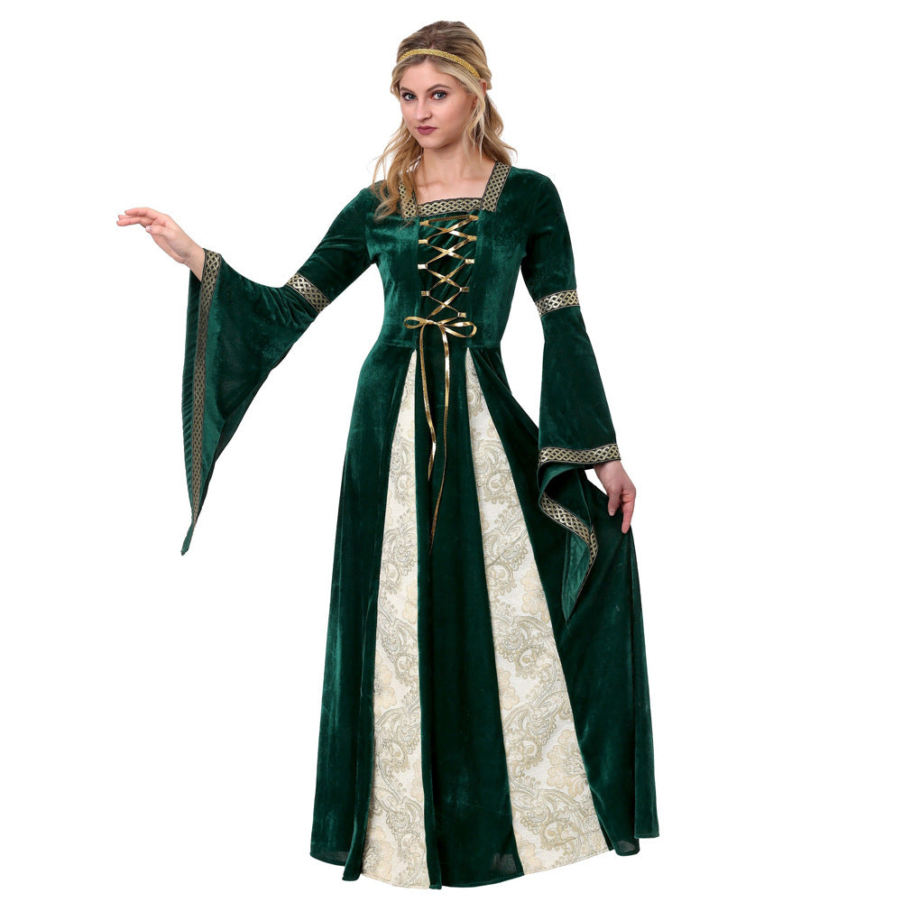 Damen Prinzessin Halloween Kostüm Maxi mit langen Ärmeln 0