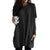 Damen Pullover Langarm Casual Baumwolle mit Taschen 0