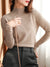 Damen Pullover Turtleneck Strick Langarm Warm 3