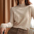 Damen Pullover Turtleneck Strick Langarm Warm 9