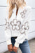 Damen Pullover mit Blumenmuster und halbem Reißverschluss 1