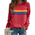 Damen Pullover mit Regenbogenmuster im Vintage-Stil 0
