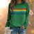 Damen Pullover mit Regenbogenmuster im Vintage-Stil 3