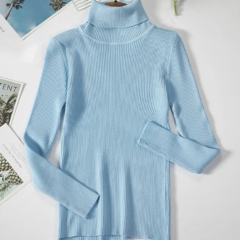 Damen Pullover mit Rollkragen Strick Cashmere für Herbst und Winter 14