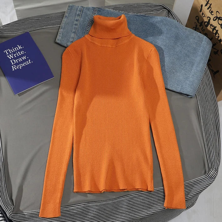 Damen Pullover mit Rollkragen Strick Cashmere für Herbst und Winter 17