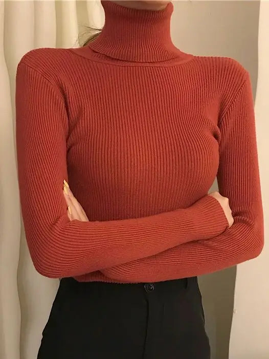 Damen Pullover mit Rollkragen Strick Cashmere für Herbst und Winter 22