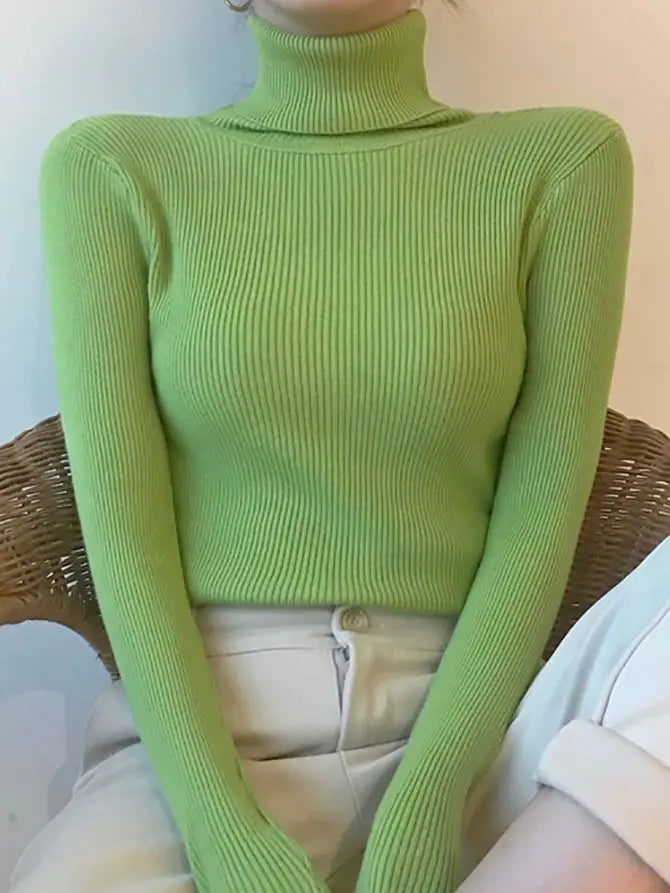 Damen Pullover mit Rollkragen Strick Cashmere für Herbst und Winter 25