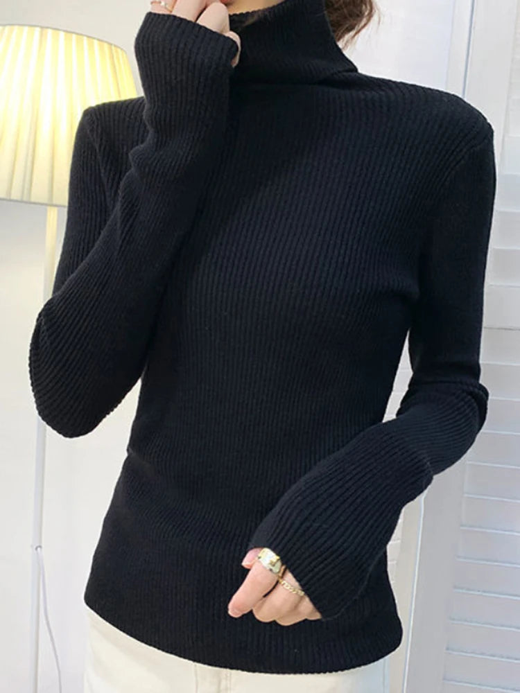 Damen Pullover mit Rollkragen Strick Cashmere für Herbst und Winter 8