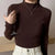 Damen Pullover mit Stehkragen Vintage Strick Basic 10