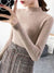 Damen Pullover mit Stehkragen Vintage Strick Basic 4
