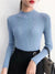Damen Pullover mit Stehkragen Vintage Strick Basic 6