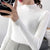 Damen Pullover mit Stehkragen Vintage Strick Basic 9