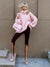 Damen Pullover mit langen Ärmeln und flauschigem Design 1