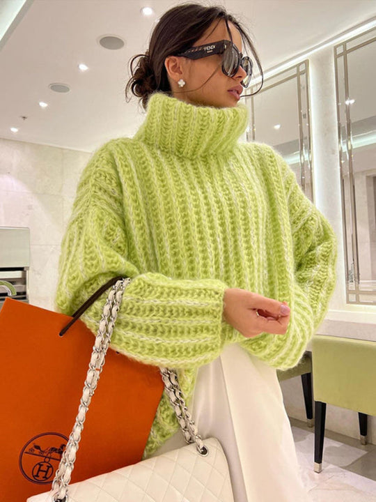 Damen Pullover mit langen Ärmeln und flauschigem Design 7