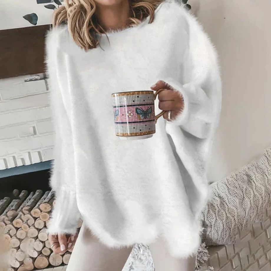 Damen Pullover mit langen Ärmeln und lockerer Passform 1